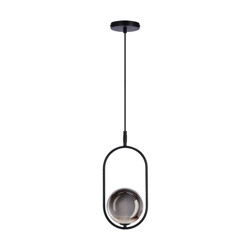 Lustr na lanku CORDEL 1xG9/28W/230V černá/kouřová černá