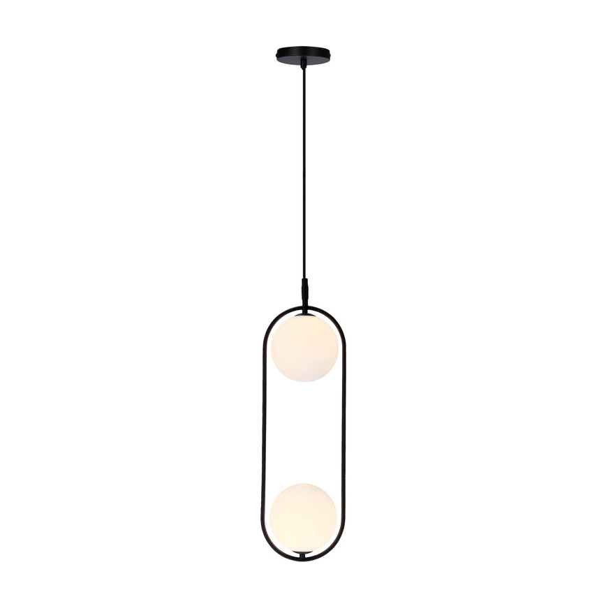 Lustr na lanku CORDEL 2xG9/28W/230V černá