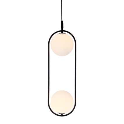 Lustr na lanku CORDEL 2xG9/28W/230V černá