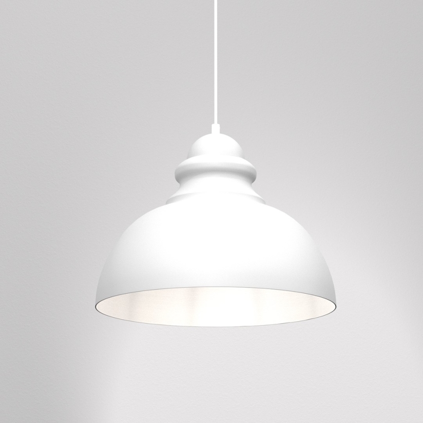 Lustr na lanku CORIN 1xE27/60W/230V bílá