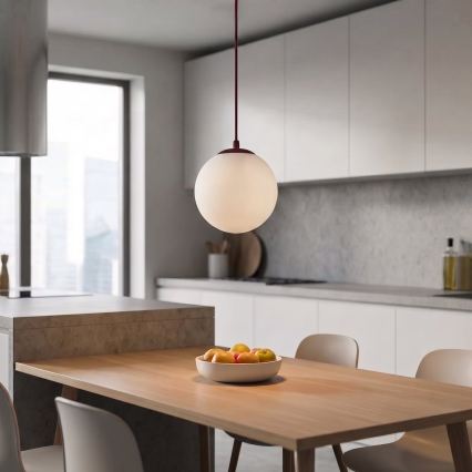 Lustr na lanku COSMO 1xE14/10W/230V červená