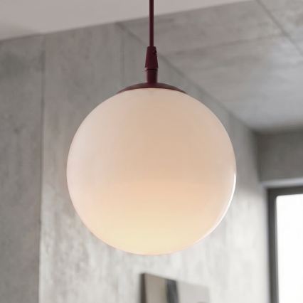 Lustr na lanku COSMO 1xE14/10W/230V červená