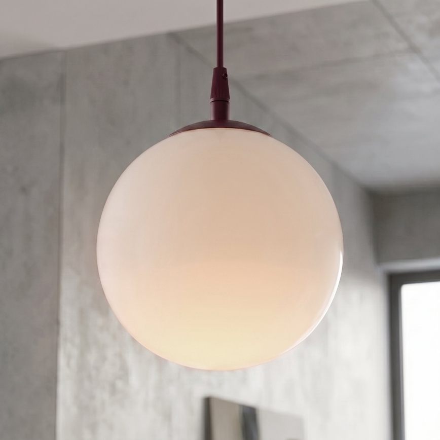 Lustr na lanku COSMO 1xE14/10W/230V červená