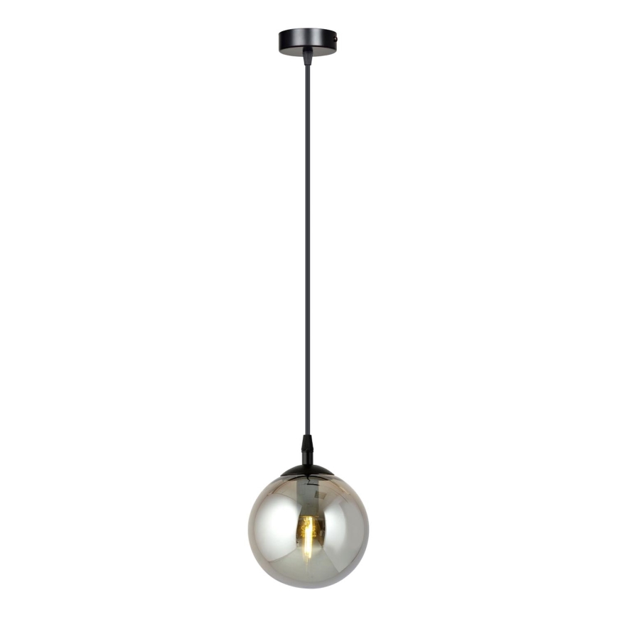 Lustr na lanku COSMO 1xE14/10W/230V pr. 14 cm černá/šedá
