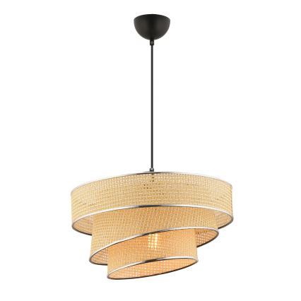 Lustr na lanku COUPER 1xE27/60W/230V béžová/lesklý chrom