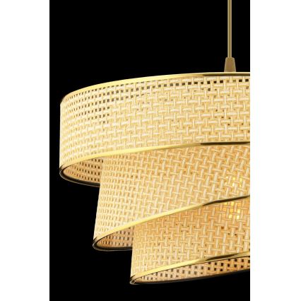 Lustr na lanku COUPER 1xE27/60W/230V béžová/zlatá