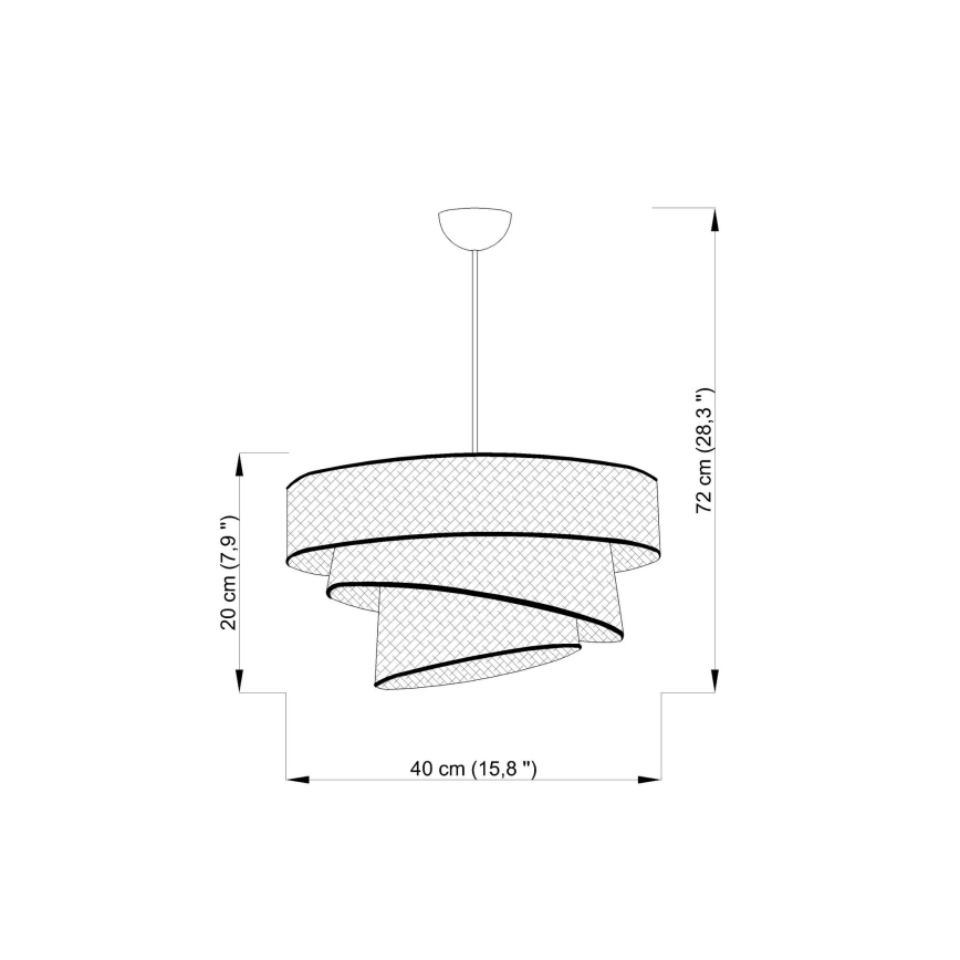 Lustr na lanku COUPER 1xE27/60W/230V bílá