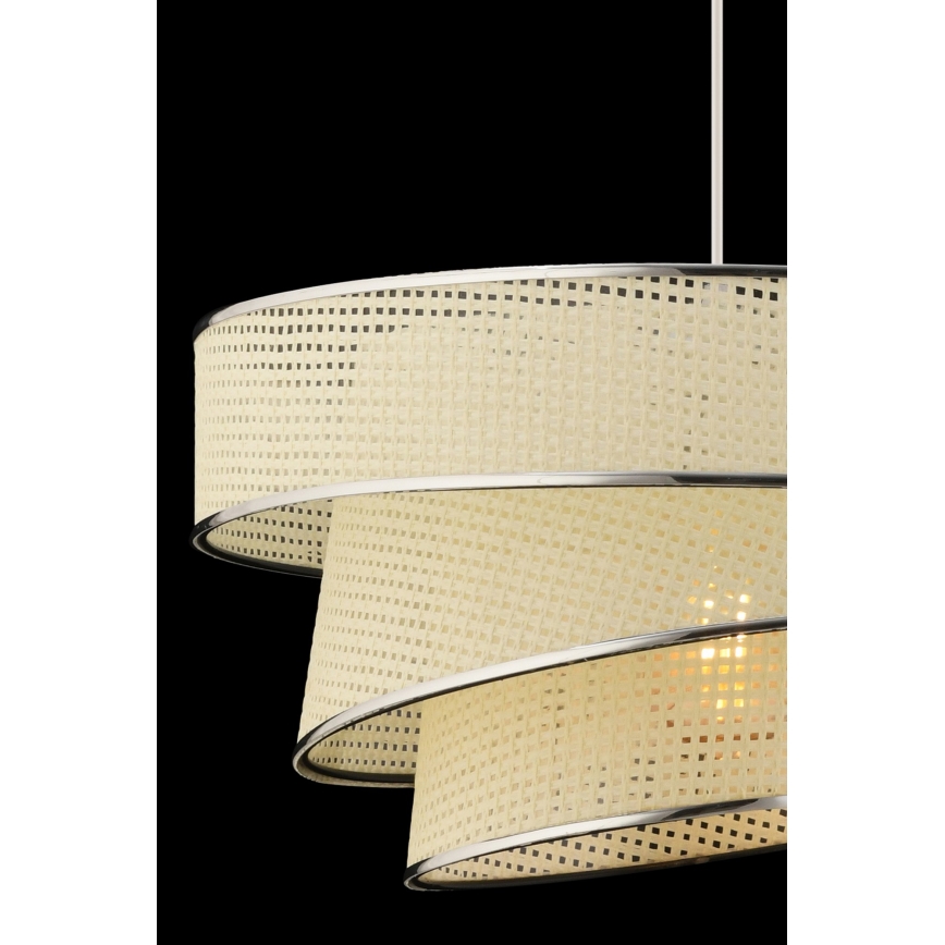 Lustr na lanku COUPER 1xE27/60W/230V bílá/lesklý chrom