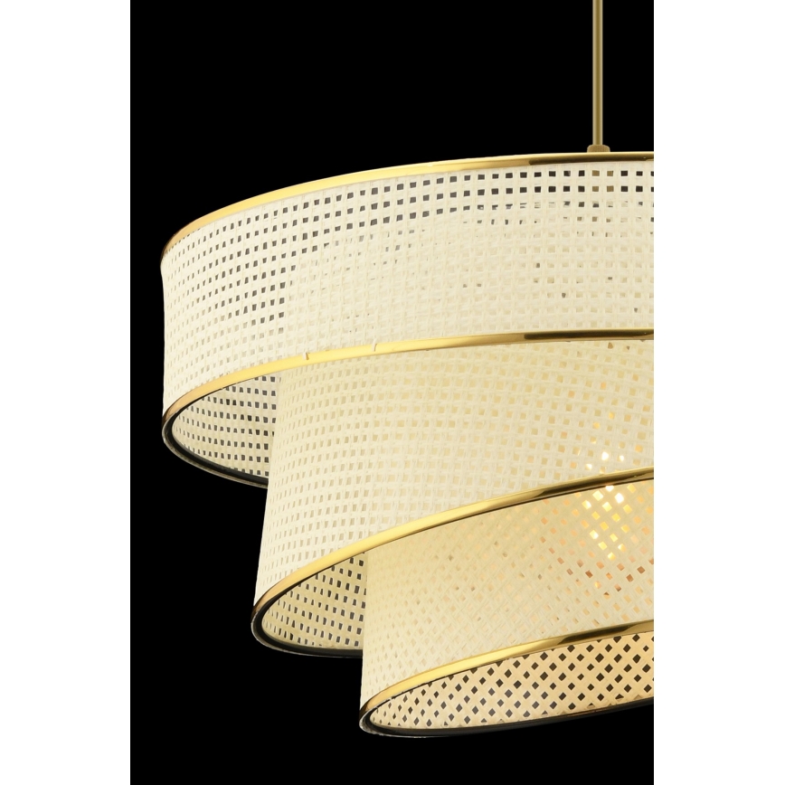 Lustr na lanku COUPER 1xE27/60W/230V bílá/zlatá