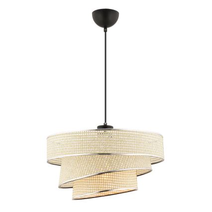 Lustr na lanku COUPER 1xE27/60W/230V krémová/lesklý chrom