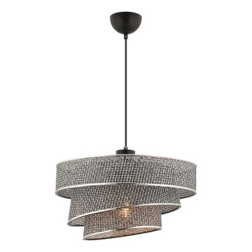Lustr na lanku COUPER 1xE27/60W/230V šedá/lesklý chrom