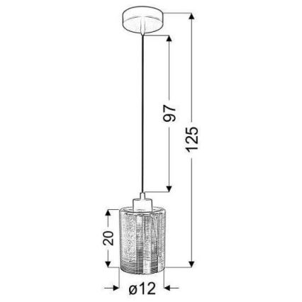 Lustr na lanku COX 1xE27/60W/230V