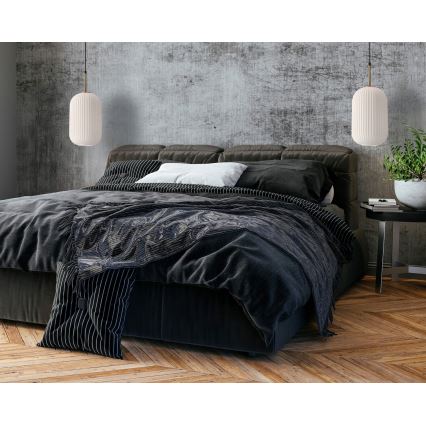 Lustr na lanku CRESTO 1xE27/40W/230V bílá/zlatá