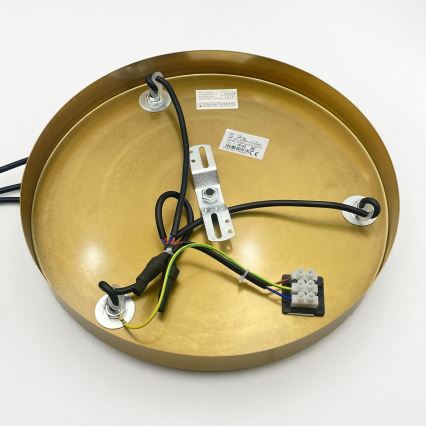 Lustr na lanku CRISTAL 3xE14/15W/230V mosaz/kouřová béžová