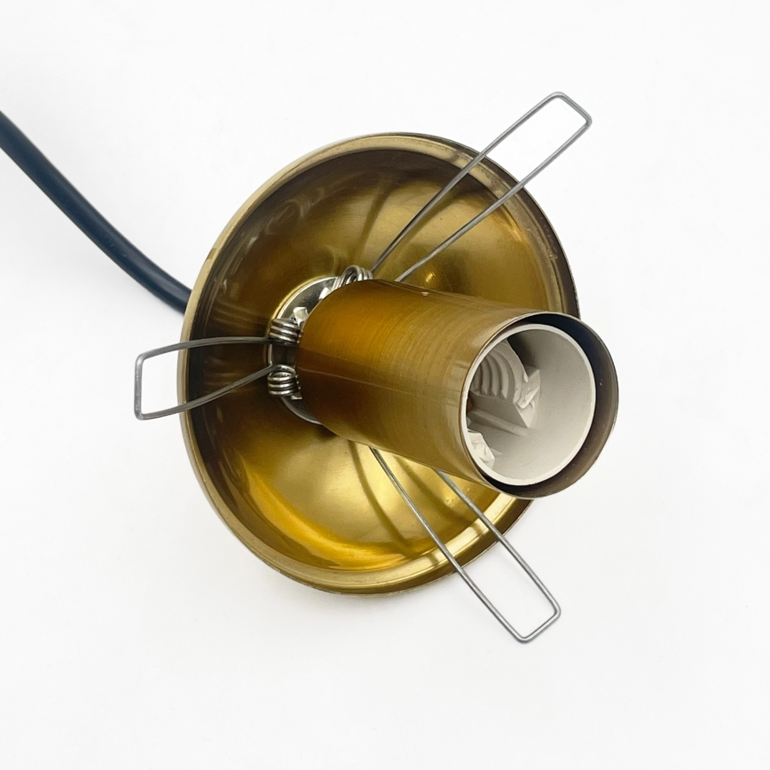 Lustr na lanku CRISTAL 3xE14/15W/230V mosaz/kouřová černá