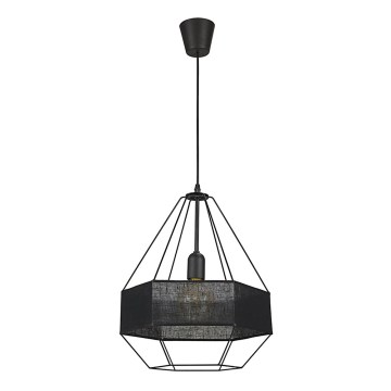 Lustr na lanku CRISTAL NEW 1xE27/60W/230V černá
