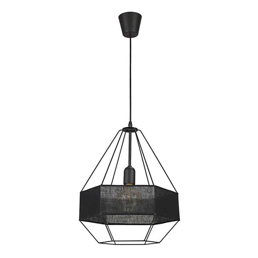 Lustr na lanku CRISTAL NEW 1xE27/60W/230V černá