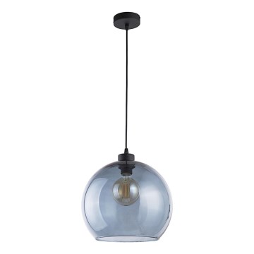 Lustr na lanku CUBUS 1xE27/60W/230V modrá