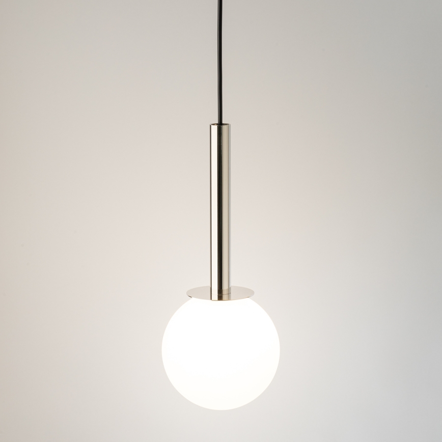 Lustr na lanku DAISY 1xG9/12W/230V pr. 14 cm lesklý chrom/černá/bílá