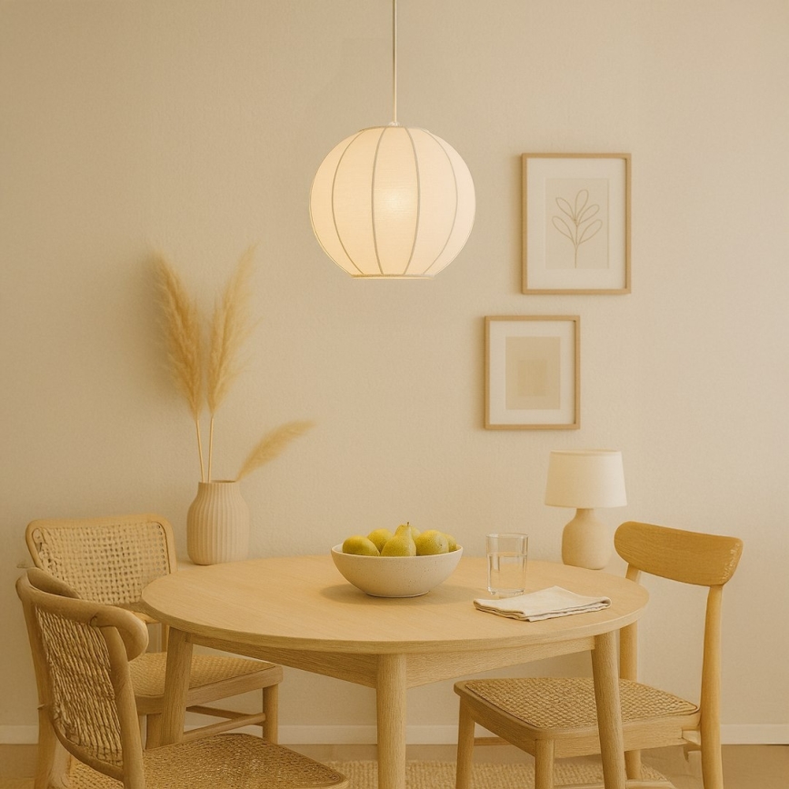 Lustr na lanku DANA 1xE27/15W/230V pr. 25 cm bílá