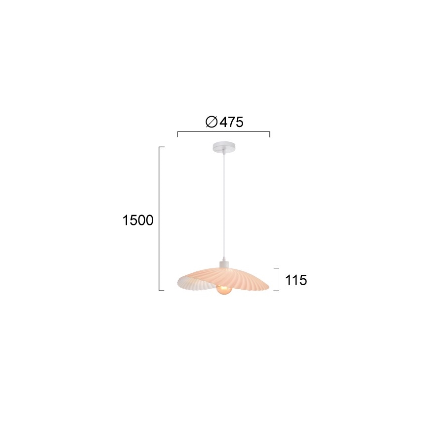 Lustr na lanku DANCE 1xE27/40W/230V růžová