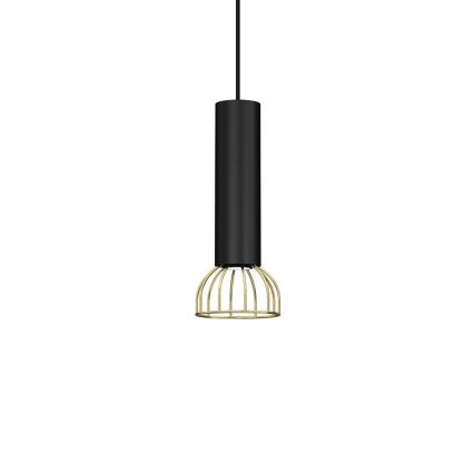 Lustr na lanku DANTE 1xGU10/25W/230V černá/zlatá