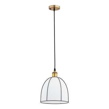 Lustr na lanku DAVE 1xE27/15W/230V zlatá/černá