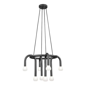 Lustr na lanku DELORI 8xG9/28W/230V černá