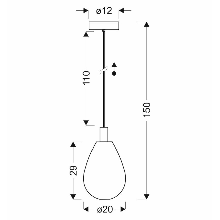Lustr na lanku DENSO 1xG9/5W/230V pr. 20 cm měděná/černá