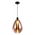 Lustr na lanku DENSO 1xGU10/10W/230V pr. 30 cm měděná/černá