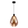 Lustr na lanku DENSO 1xGU10/10W/230V pr. 30 cm měděná/černá