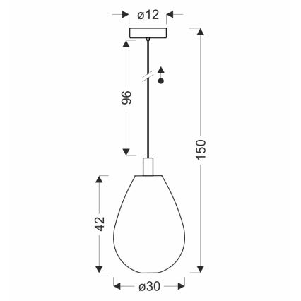 Lustr na lanku DENSO 1xGU10/10W/230V pr. 30 cm měděná/černá