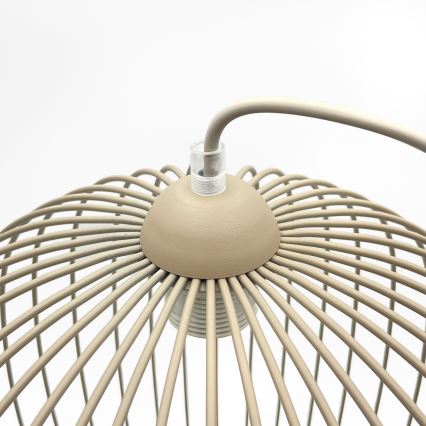 Lustr na lanku DESTELLO 1xE27/15W/230V pr. 33 cm béžová