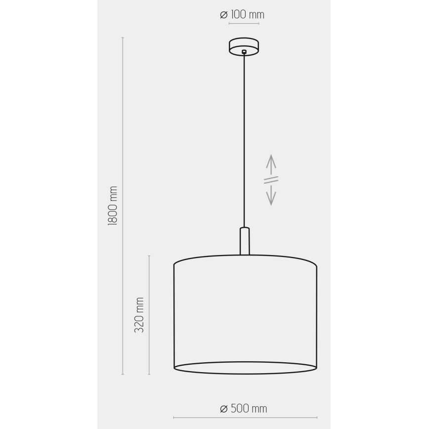 Lustr na lanku DEVA 1xE27/25W/230V bílá