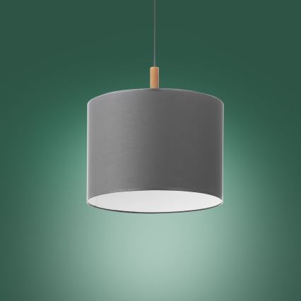 Lustr na lanku DEVA 1xE27/25W/230V šedá