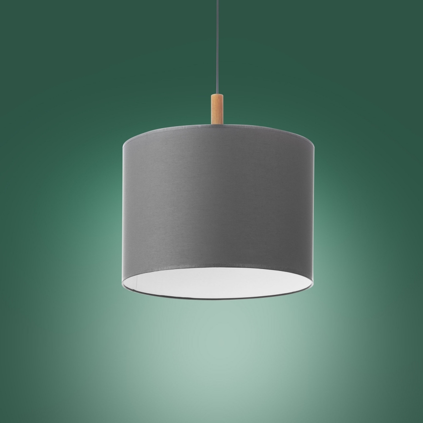 Lustr na lanku DEVA 1xE27/25W/230V šedá