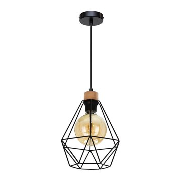 Lustr na lanku DIAMENT 1xE27/60W/230V dub – FSC certifikováno
