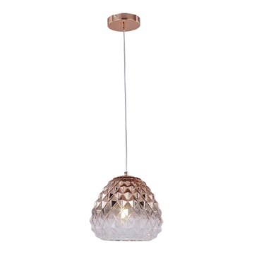 Lustr na lanku DIAMOND 1xE27/11W/230V rose gold