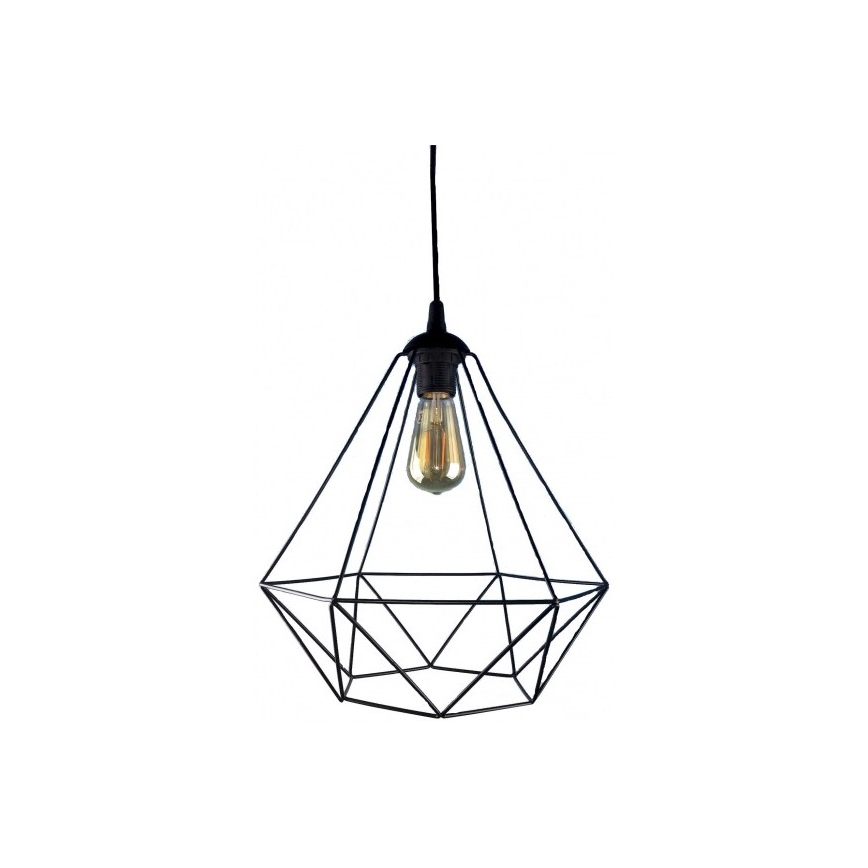 Lustr na lanku DIAMOND 1xE27/60W/230V černá