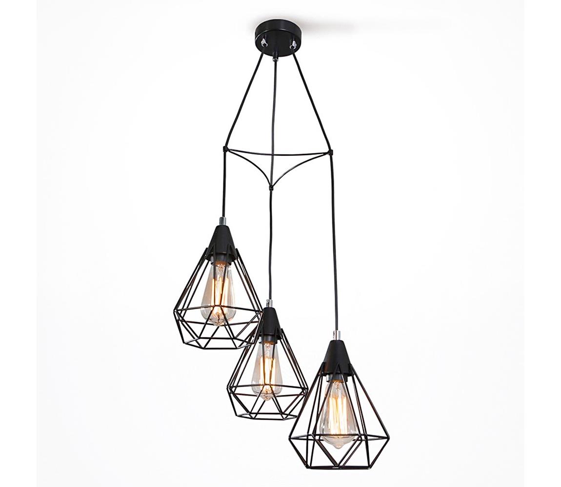Light4home Lustr na lanku DIAMOND 3xE27/60W/230V 38 cm LH0282