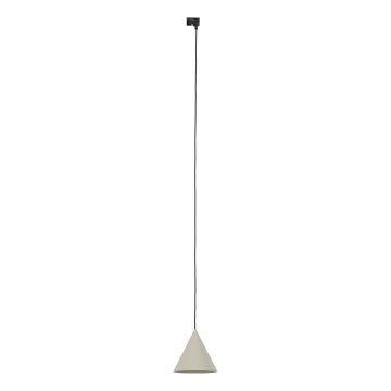 Lustr na lanku do 1-fázového lištového systému CONO 1xE27/15W/230V černá/béžová