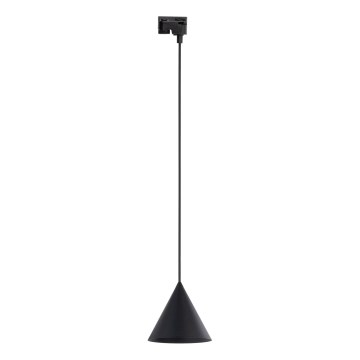 Lustr na lanku do 1-fázového lištového systému CONO 1xE27/15W/230V černá