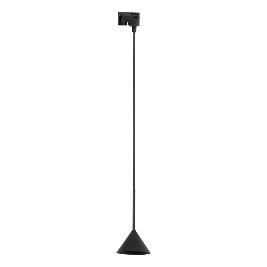 Lustr na lanku do 1-fázového lištového systému CONO MINI 1xGU10/10W/230V černá