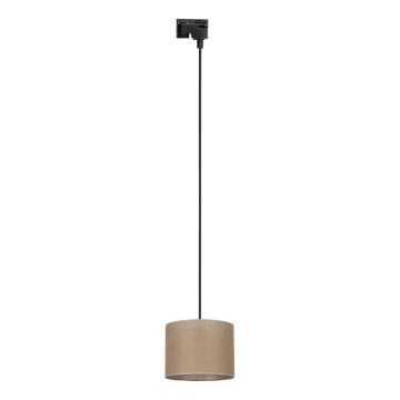 Lustr na lanku do 1-fázového lištového systému TRACER 1xE27/15W/230V pr. 20 cm černá/hnědá