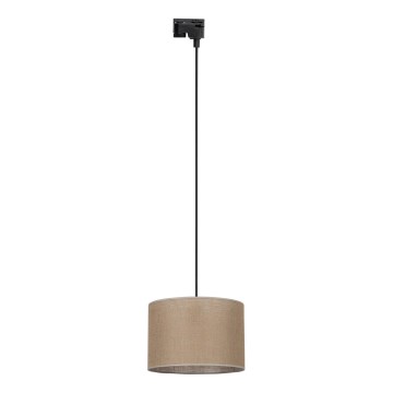 Lustr na lanku do 1-fázového lištového systému TRACER 1xE27/15W/230V pr. 30 cm černá/hnědá