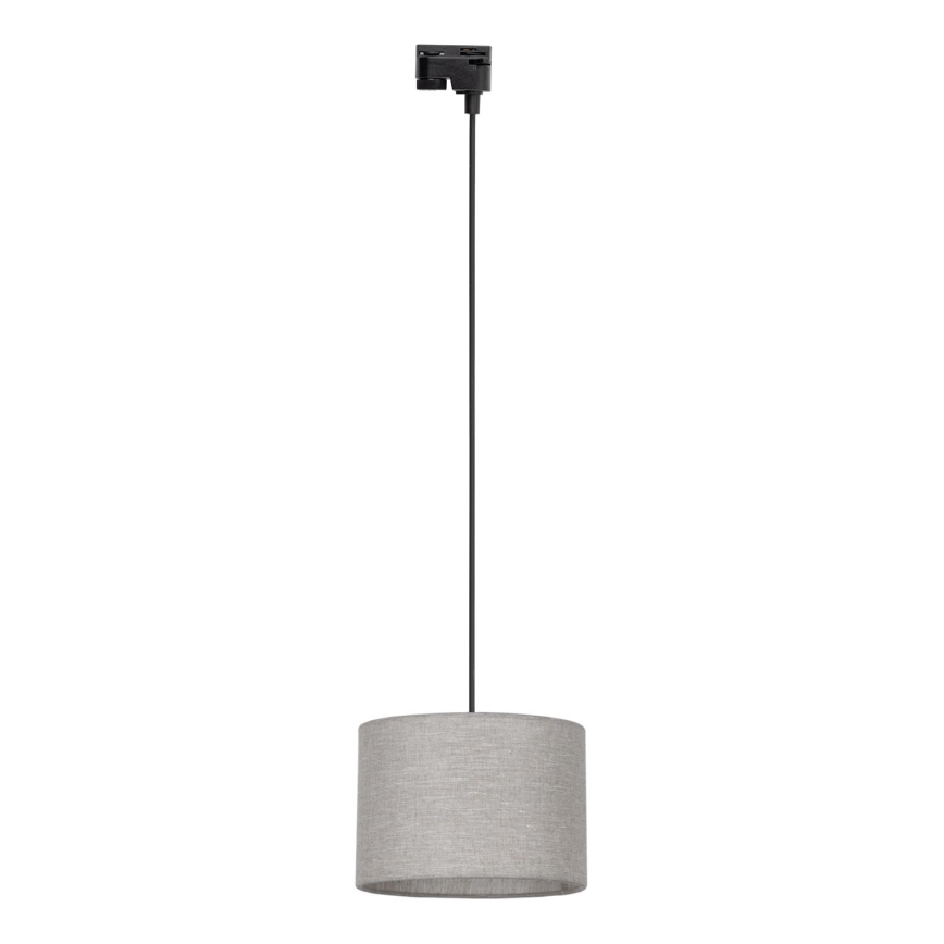 Lustr na lanku do 1-fázového lištového systému TRACER 1xE27/15W/230V pr. 30 cm černá/šedá