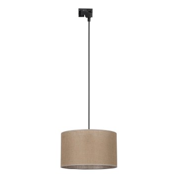 Lustr na lanku do 1-fázového lištového systému TRACER 1xE27/15W/230V pr. 38 cm černá/hnědá