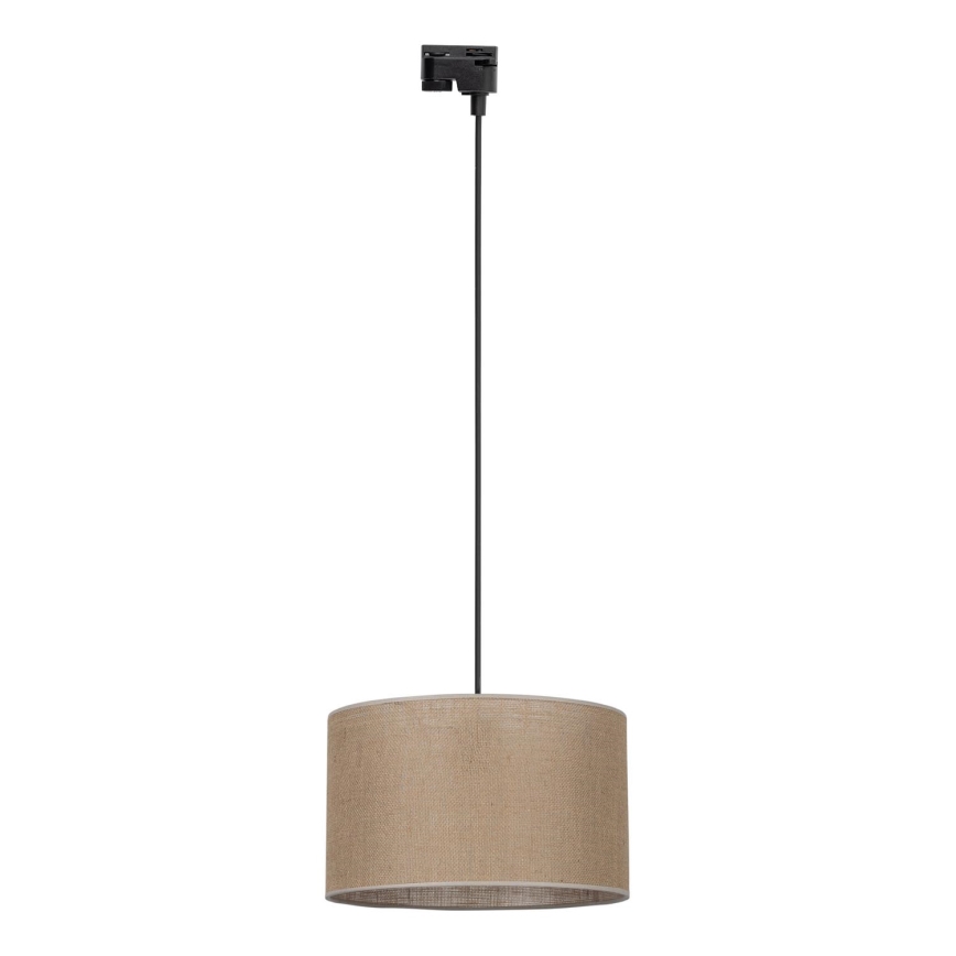 Lustr na lanku do 1-fázového lištového systému TRACER 1xE27/15W/230V pr. 38 cm černá/hnědá