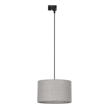 Lustr na lanku do 1-fázového lištového systému TRACER 1xE27/15W/230V pr. 38 cm černá/šedá