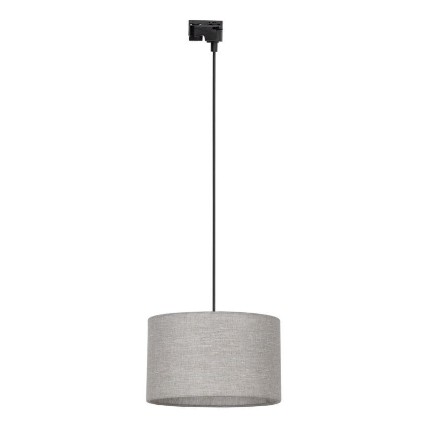 Lustr na lanku do 1-fázového lištového systému TRACER 1xE27/15W/230V pr. 38 cm černá/šedá